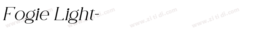 Fogie Light字体转换
